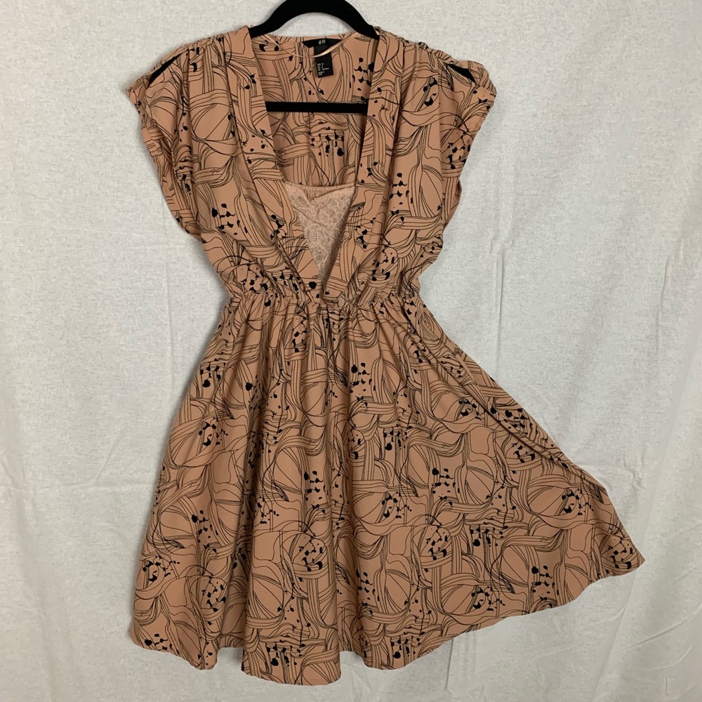 50s style Vintage Inspired Dress w/ Mock Lace Cami